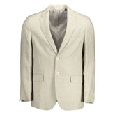 Gant Beige Linen Men Jacket